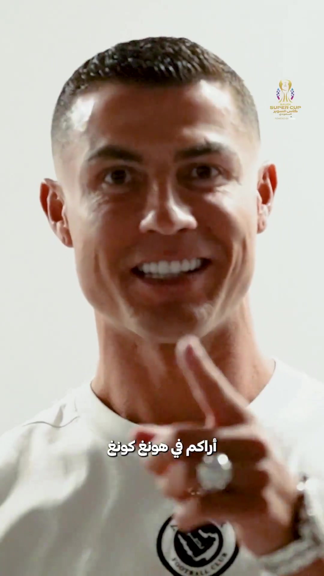 kaiyun sports-总裁秀中文🤩将在中国香港参加沙超杯，C罗用中文说"你好"👋