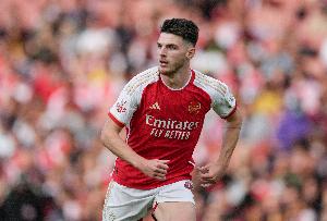 开云娱乐-赖斯是第二位欧冠对阵皇马任意球破门英格兰球员，首位是贝克汉姆